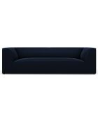 Canapé Velours Sao 3 Places bleu roi - 232x92x69 cm
