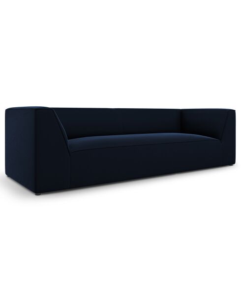 Canapé Velours Sao 3 Places bleu roi - 232x92x69 cm