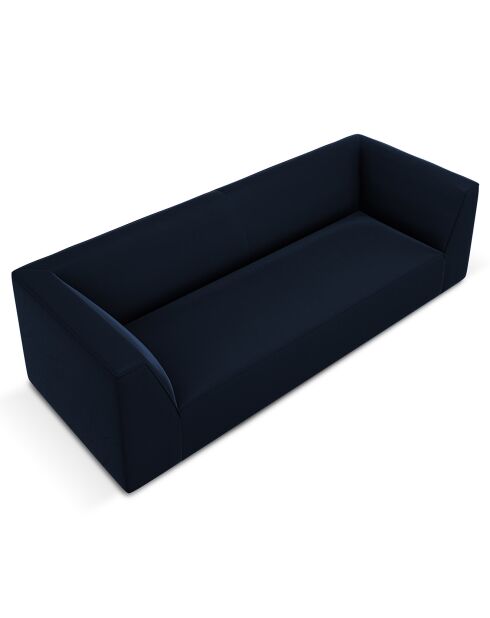 Canapé Velours Sao 3 Places bleu roi - 232x92x69 cm