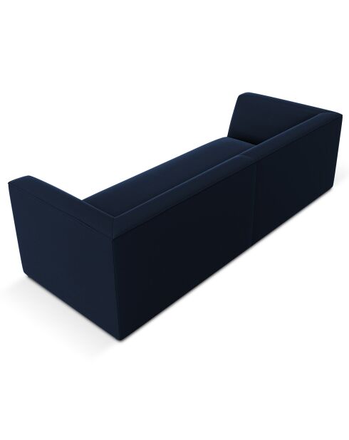 Canapé Velours Sao 3 Places bleu roi - 232x92x69 cm