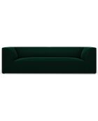 Canapé Velours Sao 3 Places vert bouteille - 232x92x69 cm