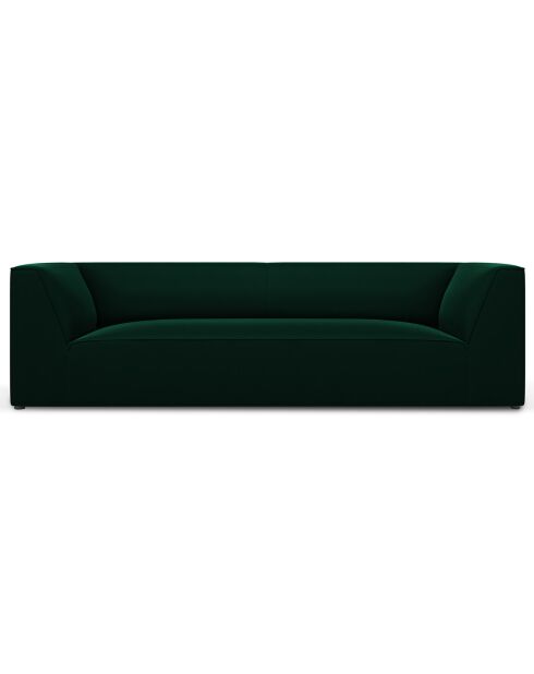 Canapé Velours Sao 3 Places vert bouteille - 232x92x69 cm