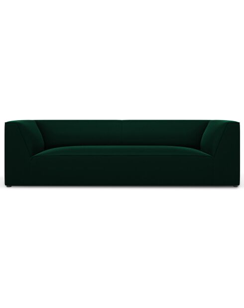 Canapé Velours Sao 3 Places vert bouteille - 232x92x69 cm