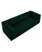 Canapé Velours Sao 3 Places vert bouteille - 232x92x69 cm