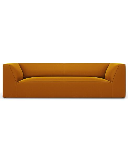 Canapé Velours Sao 3 Places jaune - 232x92x69 cm
