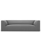 Canapé Velours Sao 3 Places gris - 232x92x69 cm
