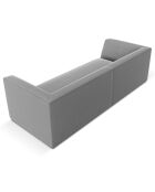 Canapé Velours Sao 3 Places gris - 232x92x69 cm