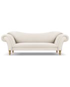 Canapé Velours Juno 3 Places beige - 236x96x86 cm
