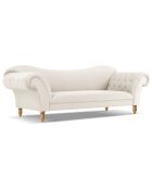 Canapé Velours Juno 3 Places beige - 236x96x86 cm