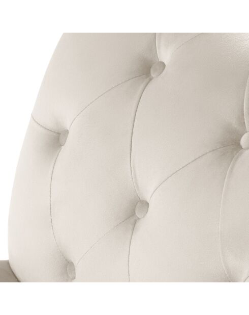 Canapé Velours Juno 3 Places beige - 236x96x86 cm