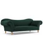Canapé Velours Juno 3 Places vert foncé - 236x96x86 cm