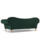 Canapé Velours Juno 3 Places vert foncé - 236x96x86 cm
