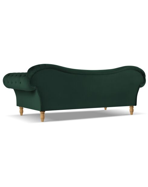 Canapé Velours Juno 3 Places vert foncé - 236x96x86 cm