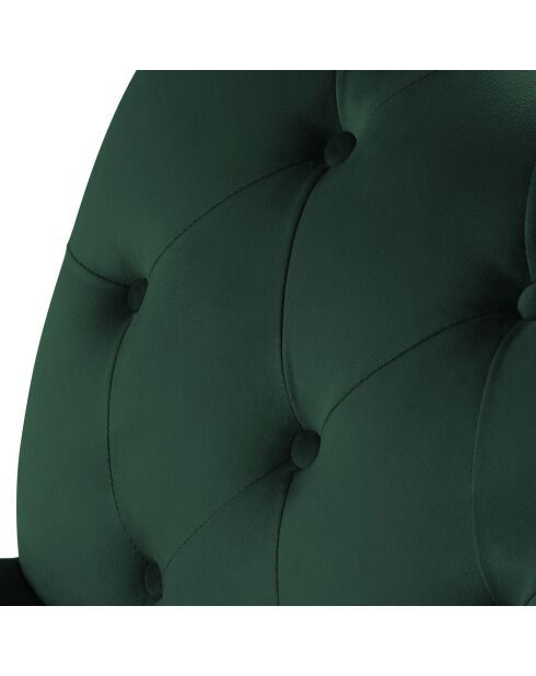 Canapé Velours Juno 3 Places vert foncé - 236x96x86 cm
