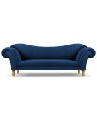 Canapé Velours Juno 3 Places bleu roi - 236x96x86 cm