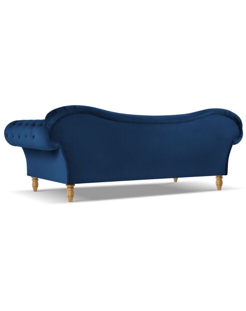 Canapé Velours Juno 3 Places bleu roi - 236x96x86 cm