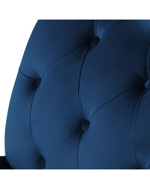 Canapé Velours Juno 3 Places bleu roi - 236x96x86 cm