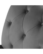 Canapé Velours Juno 3 Places gris foncé - 236x96x86 cm
