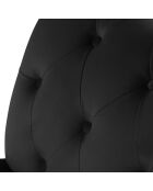 Canapé Velours Juno 3 Places noir - 236x96x86 cm