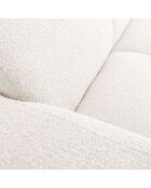 Canapé Bouclé Lola 3 Places blanc - 235x95x72 cm