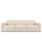 Canapé Bouclé Lola 3 Places beige - 235x95x72 cm