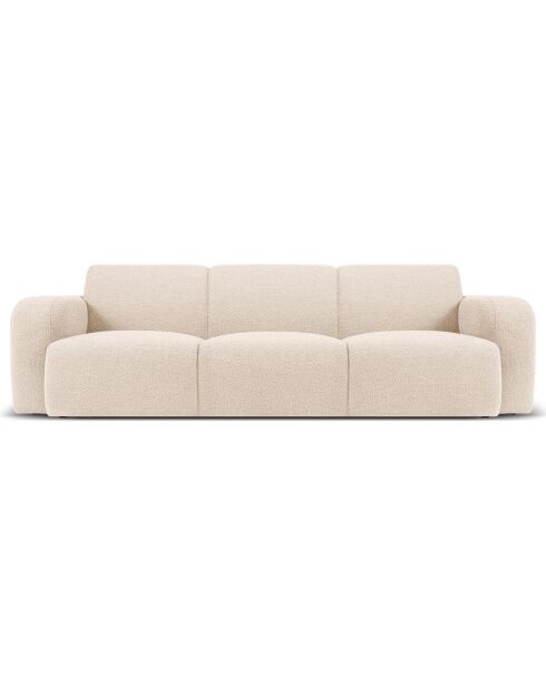 Canapé Bouclé Lola 3 Places beige - 235x95x72 cm