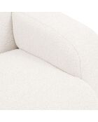 Canapé Bouclé Lola 3 Places blanc - 235x95x72 cm