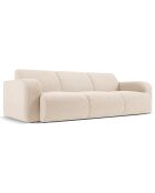 Canapé Bouclé Lola 3 Places beige - 235x95x72 cm