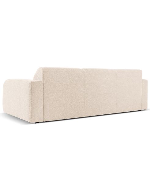 Canapé Bouclé Lola 3 Places beige - 235x95x72 cm