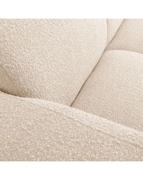 Canapé Bouclé Lola 3 Places beige - 235x95x72 cm