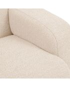 Canapé Bouclé Lola 3 Places beige - 235x95x72 cm
