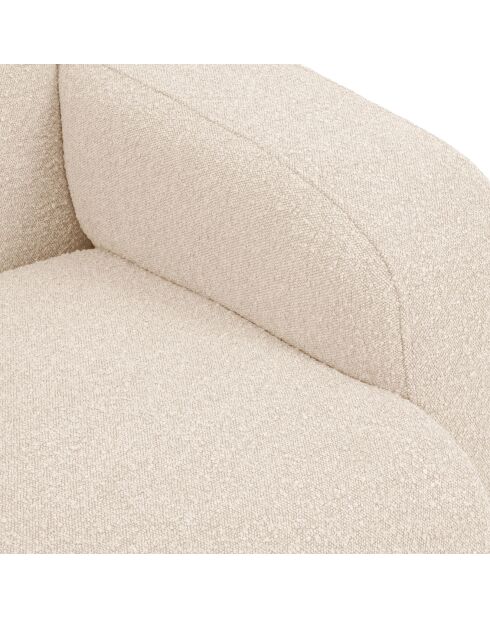 Canapé Bouclé Lola 3 Places beige - 235x95x72 cm