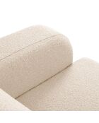 Canapé Bouclé Lola 3 Places beige - 235x95x72 cm