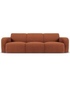 Canapé Bouclé Lola 3 Places marron - 235x95x72 cm