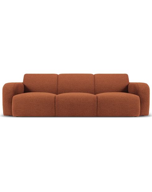 Canapé Bouclé Lola 3 Places marron - 235x95x72 cm