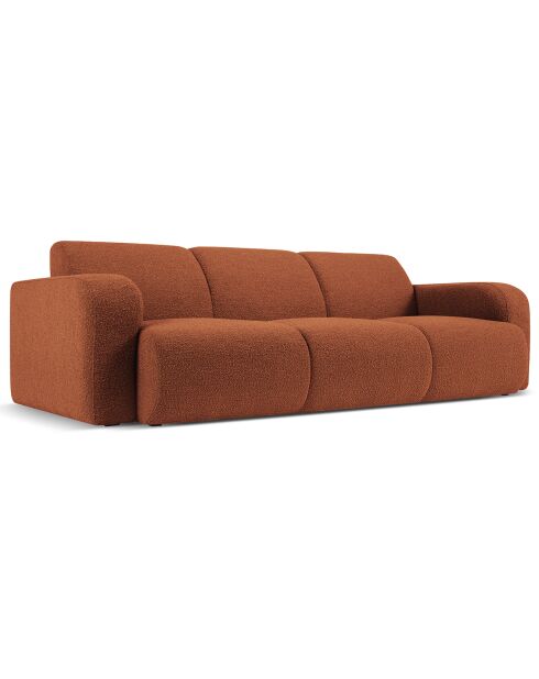 Canapé Bouclé Lola 3 Places marron - 235x95x72 cm