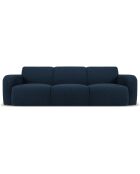 Canapé Bouclé Lola 3 Places bleu foncé - 235x95x72 cm