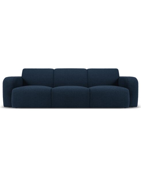 Canapé Bouclé Lola 3 Places bleu foncé - 235x95x72 cm