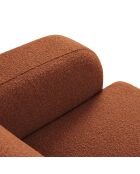 Canapé Bouclé Lola 3 Places marron - 235x95x72 cm