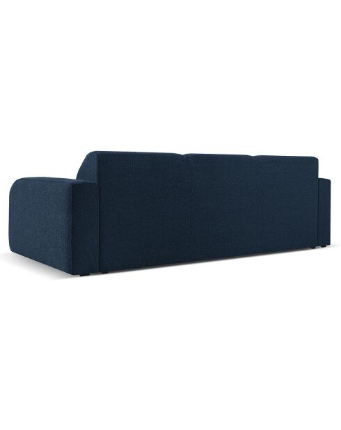 Canapé Bouclé Lola 3 Places bleu foncé - 235x95x72 cm