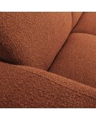 Canapé Bouclé Lola 3 Places marron - 235x95x72 cm