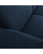 Canapé Bouclé Lola 3 Places bleu foncé - 235x95x72 cm