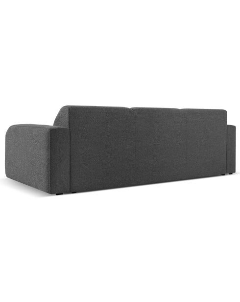 Canapé Bouclé Lola 3 Places gris foncé - 235x95x72 cm