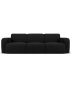 Canapé Bouclé Lola 3 Places noir - 235x95x72 cm