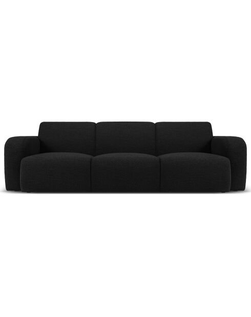Canapé Bouclé Lola 3 Places noir - 235x95x72 cm