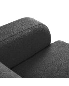 Canapé Bouclé Lola 3 Places gris foncé - 235x95x72 cm