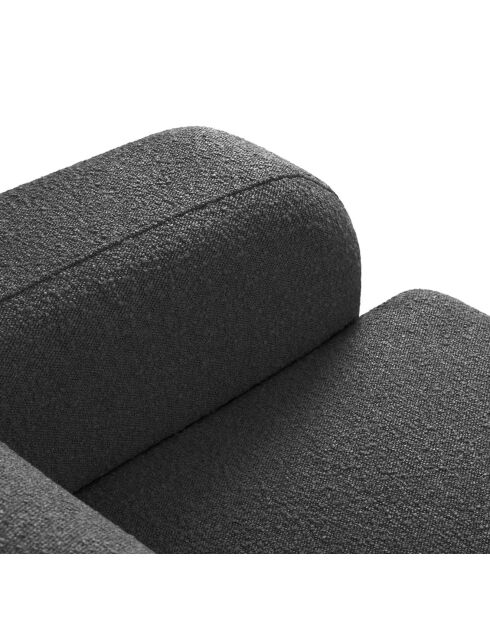 Canapé Bouclé Lola 3 Places gris foncé - 235x95x72 cm