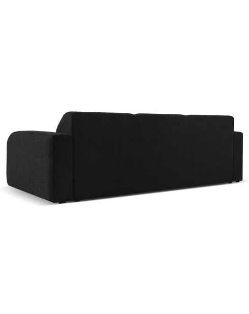 Canapé Bouclé Lola 3 Places noir - 235x95x72 cm