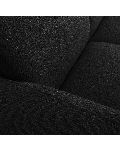 Canapé Bouclé Lola 3 Places noir - 235x95x72 cm