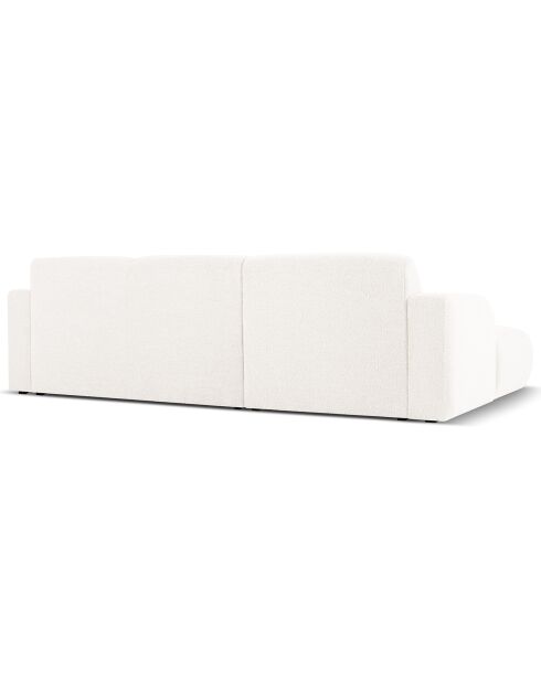 Canapé Bouclé d'angle Gauche Lola 4 Places blanc - 250x170x72 cm